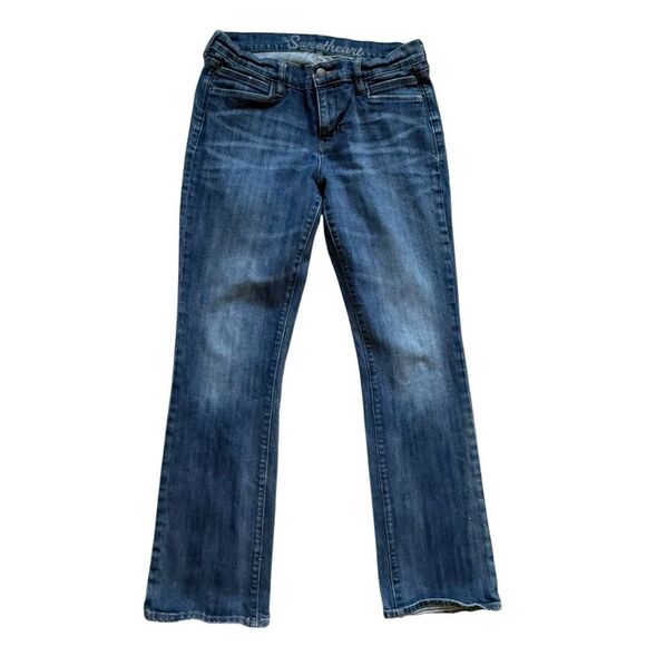 Womens Pre Vintage 2010 Old Navy Sweetheart Dark Rinse Bootcut Jeans - Sz 6 - Picture 1 of 3